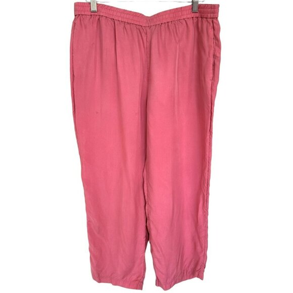 J. Crew Eco Cupro Pull On Crop Pants Trousers Pockets Elastic Waist Size 12 - Picture 1 of 10